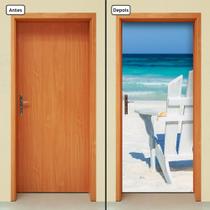 Adesivo Decorativo de Porta - Praia - 1267cnpt