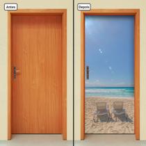 Adesivo Decorativo de Porta - Praia - 732cnpt