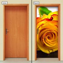 Adesivo Decorativo de Porta - Rosa - Flor - 373cnpt