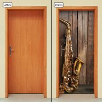 Adesivo Decorativo de Porta - Saxofone - 311cnpt