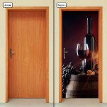 Adesivo Decorativo de Porta - Vinho - 051cnpt