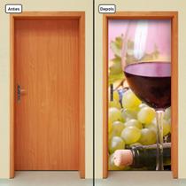 Adesivo Decorativo de Porta - Vinho - 1252cnpt