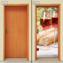 Adesivo Decorativo de Porta - Vinho - 1255cnpt