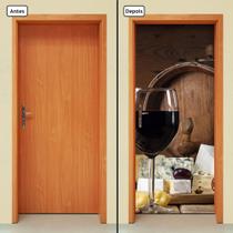 Adesivo Decorativo de Porta - Vinho - 1265cnpt