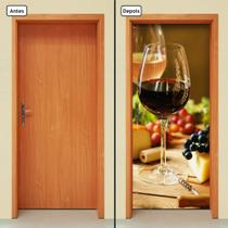 Adesivo Decorativo de Porta - Vinho - 1297cnpt