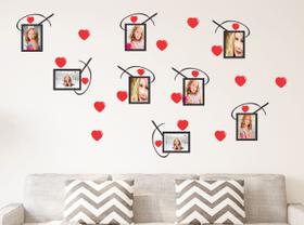 Adesivo Decorativo de Sala, Quarto, Porta Retrato Com Corações Vermelhos Adesivo Decorativo de Sala, Quarto, Porta Retrato Com Corações Vermelhos