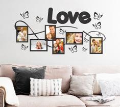 Adesivo Decorativo de Sala, Quarto, Porta Retrato Love e Borboletas Adesivo Decorativo de Sala, Quarto, Porta Retrato Love e Borboletas