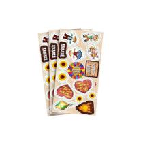 Adesivo Decorativo Diversos Arraiá Cartela com 45 Unidades de Adesivos Temáticos para Festa Junina