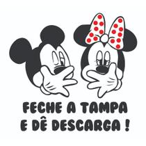 Adesivo Decorativo Divertido vaso sanitário Mickey e Minnie