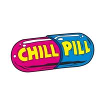 Adesivo Decorativo Em Forma De Cápsula Chill Pill Para Motocicleta, Design Divertido Adesivo Decorativo Em Forma De Cápsula Chill Pill Para Motocicleta, Design Divertido