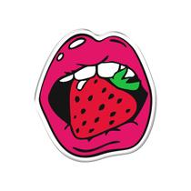 Adesivo Decorativo em relevo fácil aplicação BOCA MORANGO