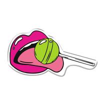 Adesivo Decorativo em relevo fácil aplicação BOCA PIRULITO