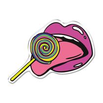 Adesivo Decorativo em relevo fácil aplicação BOCA PIRULITO