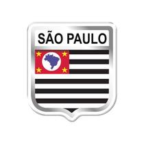 Adesivo Decorativo em relevo fácil aplicação BRASÃO SÃO PAULO