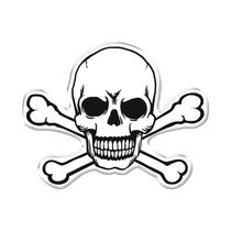 Adesivo Decorativo em relevo fácil aplicação CAVEIRA