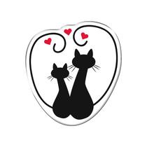 Adesivo Decorativo em relevo fácil aplicação GATOS APAIXONADOS
