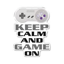 Adesivo Decorativo em relevo fácil aplicação KEEP CALM AND GAME ON