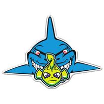 Adesivo Decorativo em relevo fácil aplicação TUBARÃO AZUL