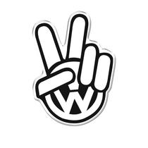 Adesivo Decorativo em relevo fácil aplicação VOLKSWAGEN