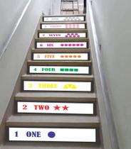 Adesivo Decorativo Escada de Escolas Números em Inglês Adesivo Decorativo Escada de Escolas Números em Inglês