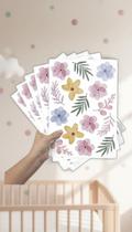 Adesivo Decorativo Flores Aquarela 75 Unidades Adesivo Decorativo Flores Aquarela 75 Unidades