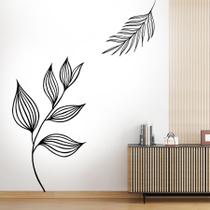 Adesivo Decorativo Folhas Minimalistas para Parede Adesivo Decorativo Folhas Minimalistas para Parede