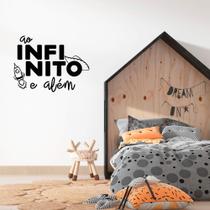 Adesivo Decorativo Frase Ao Infinito e Além Decoração Quarto Infantil