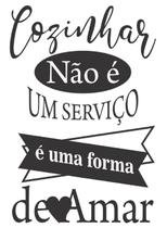 Adesivo Decorativo Frase Cozinhar É Uma Forma de Amar a Vida