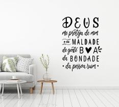 Adesivo Decorativo Frase Deus Me Proteja De Mim Juliette Bbb - Gruda e Cola