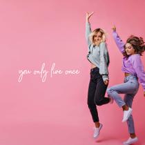 Adesivo Decorativo Frase Inglês You Only Live Once Você Só Vive uma Vez