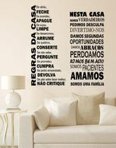 Adesivo Decorativo Frase Regras Da Casa E Regra Da Casa