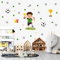 Adesivo decorativo futebol troféu gol menino esporte