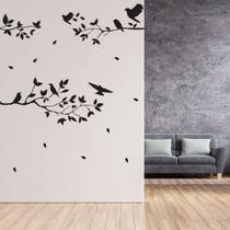 Adesivo Decorativo Galhos Folhas e Pássaros Decoração Ambiente Adesivo Decorativo Galhos Folhas e Pássaros Decoração Ambiente