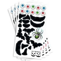 Adesivo Decorativo Halloween - 4 cartelas 72 unidades - Regina