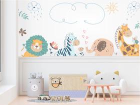 Adesivo Decorativo infantil Safari Cute Boho Cartoon Adesivo Decorativo infantil Safari Cute Boho Cartoon