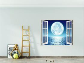 Adesivo Decorativo Janela Luar Noturno - Janela Falsa Adesivo Decorativo Janela Luar Noturno - Janela Falsa