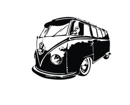 Adesivo Decorativo Kombi - Volks - Vintage Preto