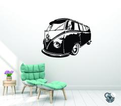 Adesivo Decorativo Kombi - Volks - Vintage Preto
