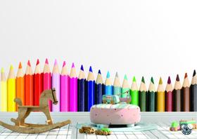 Adesivo Decorativo Lápis de Cor Escolas Espaço Kids Adesivo Decorativo Lápis de Cor Escolas Espaço Kids