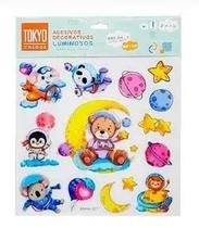 Adesivo Decorativo Luminoso Que Brilha No Escuro bichinhos de Astronautas