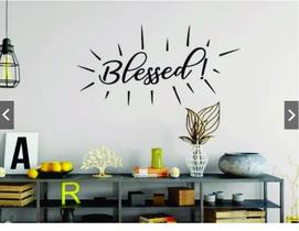 Adesivo Decorativo Palavra Blessed Para Sala Quarto Benção Adesivo Decorativo Palavra Blessed Para Sala Quarto Benção