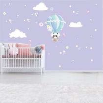 Adesivo Decorativo Panda Voando no Balão