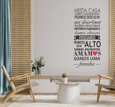 Adesivo Decorativo Para Carro Frase nesta casa, grande Adesivo Decorativo Para Carro Frase nesta casa, grande