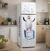 Adesivo Decorativo Para Geladeira Móveis Paredes Pinguim Gelo Geladaaa C041
