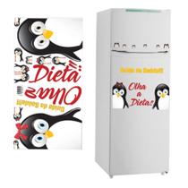 Adesivo Decorativo para Geladeira Móveis Paredes Pinguim Saúde Dieta - Jw shop