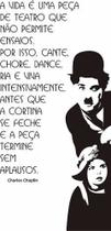 Adesivo Decorativo para Parede e Porta Charlie Chaplin - Fama Adesivos