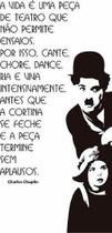 Adesivo Decorativo Para Parede E Porta Charlie Chaplin