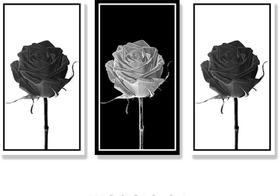 Adesivo Decorativo para Parede - Flores - Rosa Monocromática Ref. 01