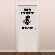 Adesivo Decorativo Para Porta Gamer Não Perturbe