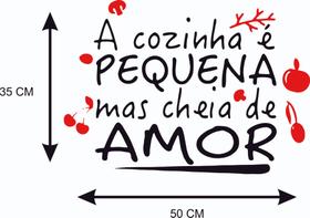 Adesivo Decorativo Parede Frase A Cozinha Pequena Amor Adesivo Decorativo Parede Frase A Cozinha Pequena Amor